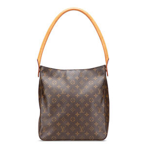 Louis Vuitton Monogram Looping Shoulder Bag Handbag Brown Leather
